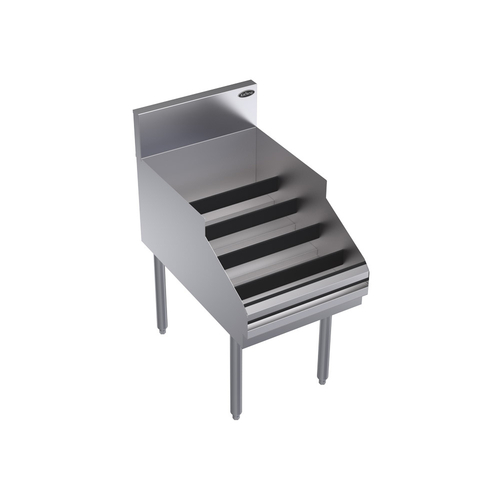 Krowne KR29-18RD 18" W Stainless Steel Freestanding Royal Series Underbar Liquor Bottle Display Unit