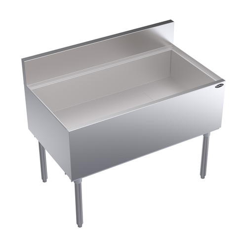 Krowne KR24-42 161 Lbs. Stainless Steel Royal Series Underbar Ice Bin and Cocktail Unit