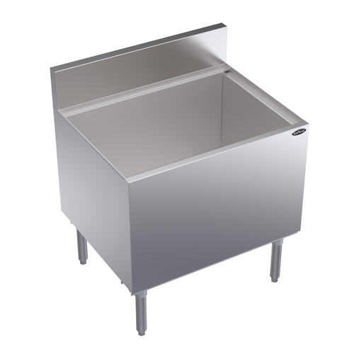 Krowne KR24-30DP-10 153 Lbs. Stainless Steel Royal Series Underbar Ice Bin and Cocktail Unit
