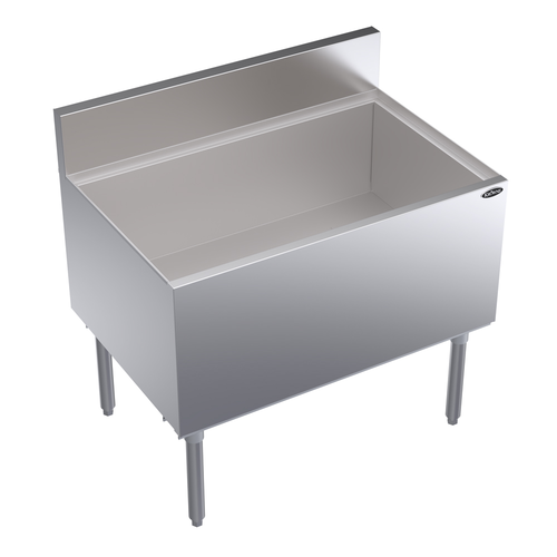 Krowne KR24-36-10 138 Lbs. Stainless Steel Royal Series Underbar Ice Bin and Cocktail Unit
