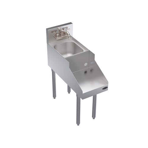 Krowne KR29-12BD 12" W Stainless Steel with Dump Sink Royal Series Underbar Blender Station