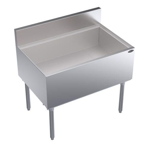Krowne KR24-36 138 Lbs. Stainless Steel Royal Series Underbar Ice Bin and Cocktail Unit