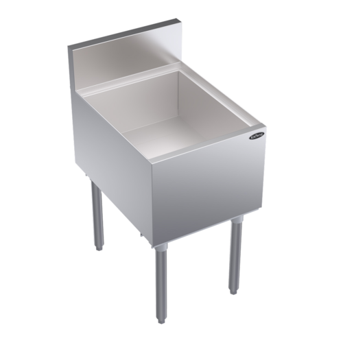 Krowne KR24-18 69 Lbs. Stainless Steel Royal Series Underbar Ice Bin and Cocktail Unit
