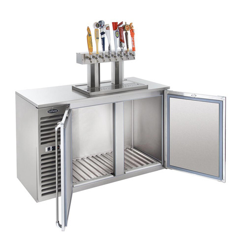 Krowne DB60 60" W Stainless Steel Two-Section Draft Beer Cooler - 115 Volts