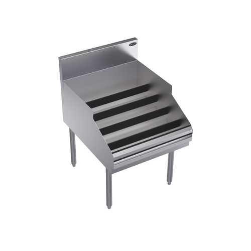 Krowne KR29-24RD 24" W Stainless Steel Freestanding Royal Series Underbar Liquor Bottle Display Unit