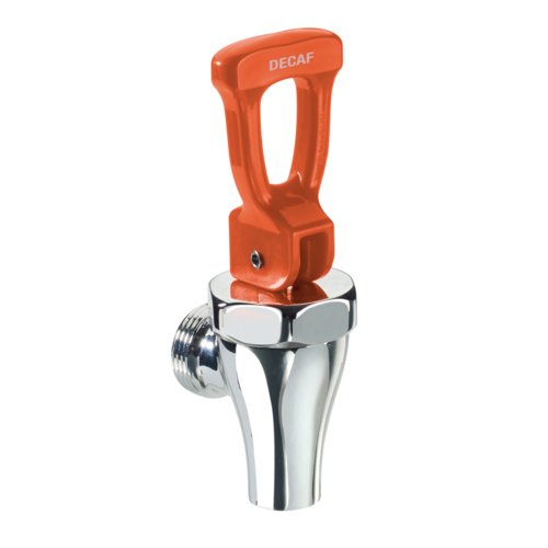 Krowne 19-302 Orange Coffee Urn Faucet for Decaf