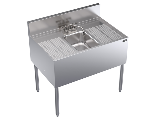 Krowne KR24-31C 36" W Stainless Steel One Compartment Royal Series Underbar Sink Unit