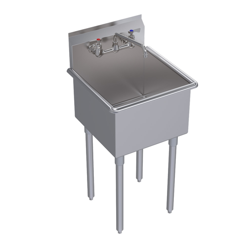 Krowne BS-1818 21"W 18 Gauge 304 Series Stainless Steel Royal Series Basin Sink