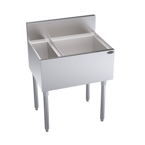 Krowne KR19-MS26R 26" W Stainless Steel Ice Bin on Right Royal Series Underbar Speed Multi Station