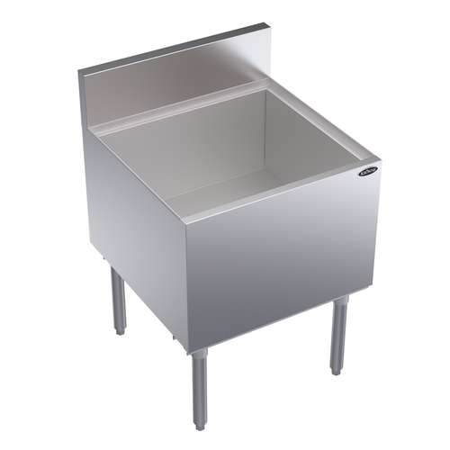 Krowne KR24-24-10 92 Lbs. Stainless Steel Royal Series Underbar Ice Bin and Cocktail Unit