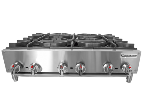 Connerton CHP-424-NG 24" W Stainless Steel Natural Gas Countertop Hotplate - 120,000 BTU