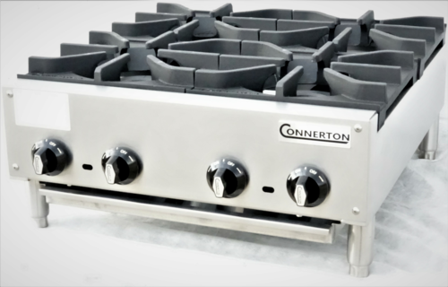 Connerton CHP-636-F-NG 36" W Stainless Steel Natural Gas Floor Model Hotplate - 192,000 BTU