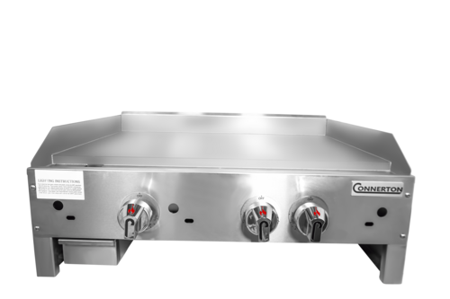 Connerton CEG-36-T-LP 37" W Stainless Steel Liquid Propane Countertop Budget Series Griddle - 84,000 BTU