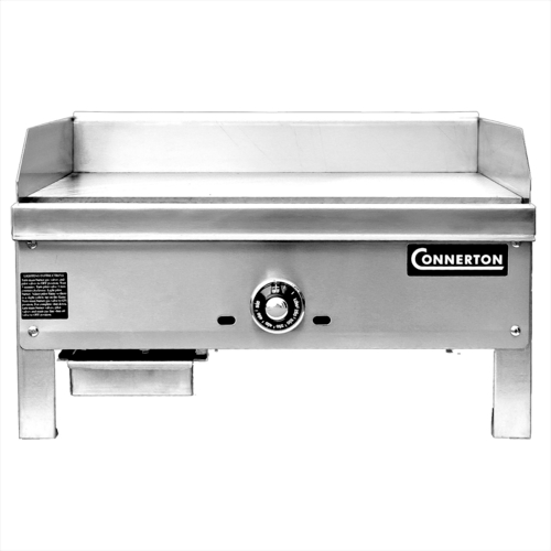Connerton CEG-17-T-NG 17" W Stainless Steel Natural Gas Countertop Budget Series Griddle - 22,000 BTU