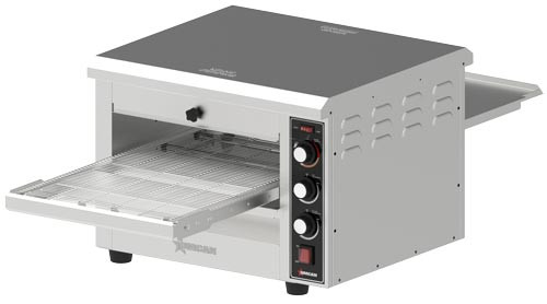 Omcan USA 48387 Electric Conveyor Countertop Toaster Oven with 14" Belt - 240V