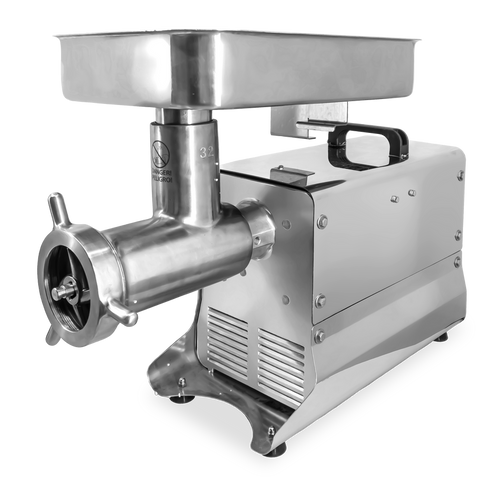 Omcan USA 48888 #32 Attachment Hub Countertop Electric Meat Grinder - 120 Volts