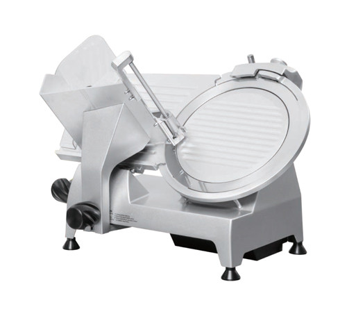 Omcan USA 39467 8" Dia. Die-Cast Aluminum Electric Manual Feed Meat Slicer - 110 Volts