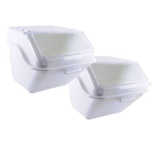 Omcan USA 80989 47.7 L. White Shelf Ingredient Bin