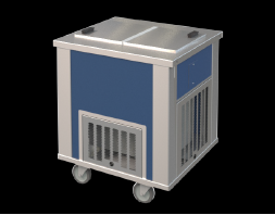 Piper Products 2-ICF 6 Gallon Stainless Steel Ice Cream Mobile Modular Interlocking Mechanism Elite Serving Counter