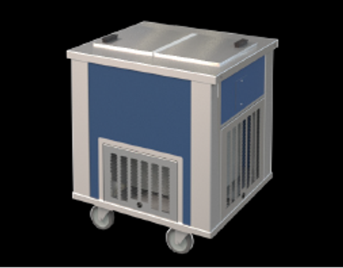 Piper Products 2-ICF 6 Gallon Stainless Steel Ice Cream Mobile Modular Interlocking Mechanism Elite Serving Counter