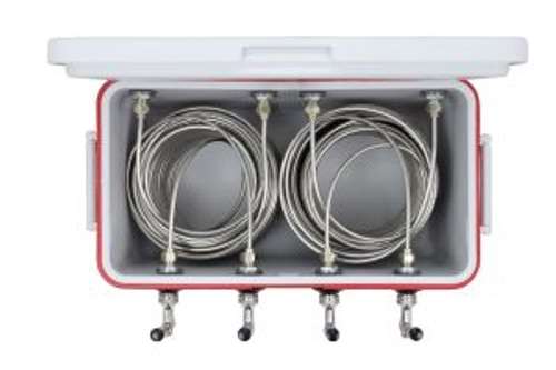 ABECO 811Q-100SS 48 Qt. Red Coil Box with Four 100' Stainless Steel Coils