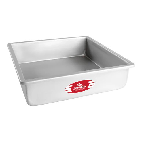 Fat Daddio's PSQ-12123 239.38 Oz. Aluminum 14 Gauge Square Solid Bottom Cake Pans