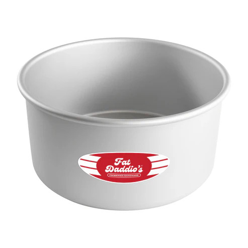 Fat Daddio's PRD-84 Aluminum Round 16 Gauge Solid Bottom Cake Pan