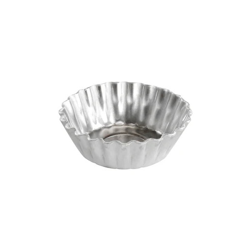 Fat Daddio's PMTH-25 2.5" W x 0.98" D Natural Aluminum Fluted Mini Tartlet Pan