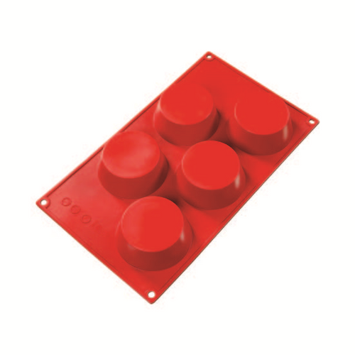 Fat Daddio's SMF-024 1.25 Oz. Silicone 5-Compartment Muffin Baking Molds