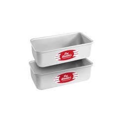 Fat Daddio's BP-SET 40.26 Oz. Aluminum 18 Gauge Bread Loaf Pans