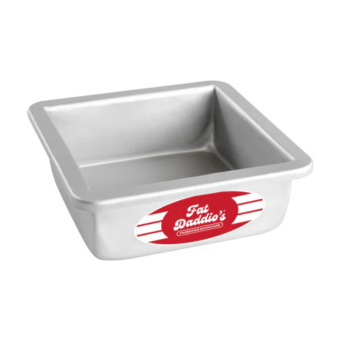 Fat Daddio's PSQ-552 27.71 Oz. Aluminum 14 Gauge Square Solid Bottom Cake Pans