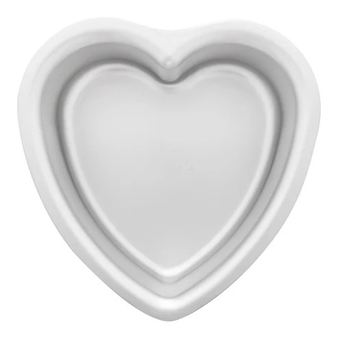 Fat Daddio's PHT-63 6" W x 3" D Anodized Aluminum Heart Shape Pan