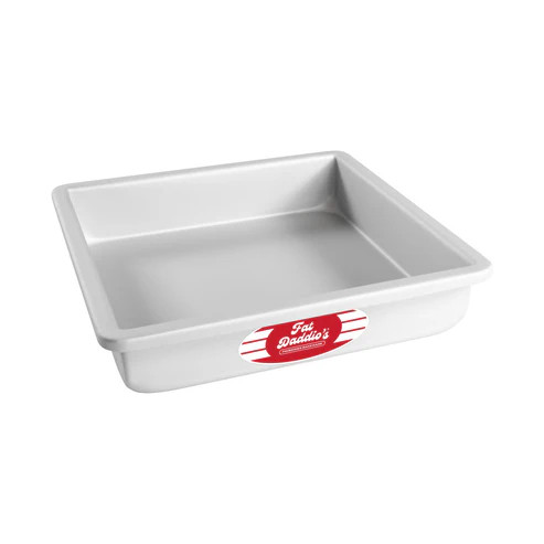 Fat Daddio's PSQ-992 89.77 Oz. Aluminum 14 Gauge Square Solid Bottom Cake Pans