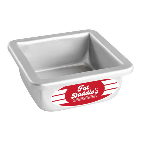 Fat Daddio's PSQ-442 17.73 Oz. Aluminum 14 Gauge Square Solid Bottom Cake Pans