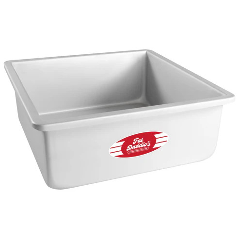Fat Daddio's PSQ-10104 221.65 Oz. Aluminum 14 Gauge Square Solid Bottom Cake Pans