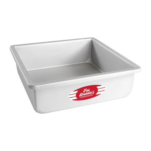 Fat Daddio's PSQ-993 134.65 Oz. Aluminum 14 Gauge Square Solid Bottom Cake Pans