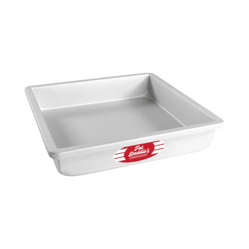Fat Daddio's PSQ-10102 110.82 Oz. Aluminum 14 Gauge Square Solid Bottom Cake Pans