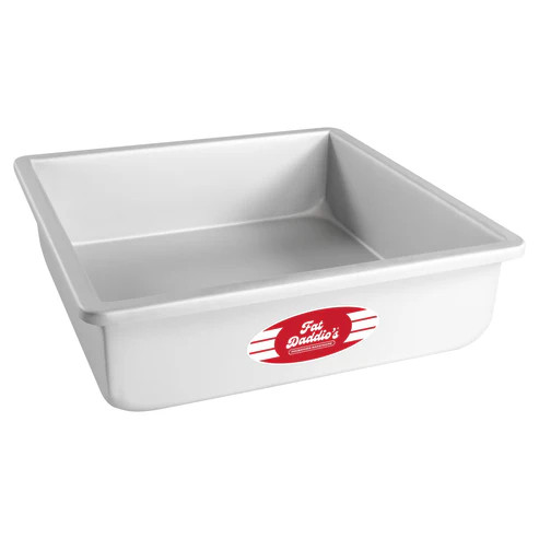Fat Daddio's PSQ-10103 166.23 Oz. Aluminum 14 Gauge Square Solid Bottom Cake Pans