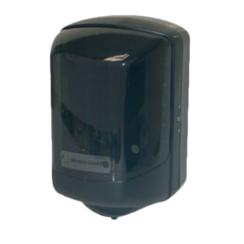 Thunder Group PLPTD394 Black Transparent Plastic Center-Pull Paper Towel Dispenser
