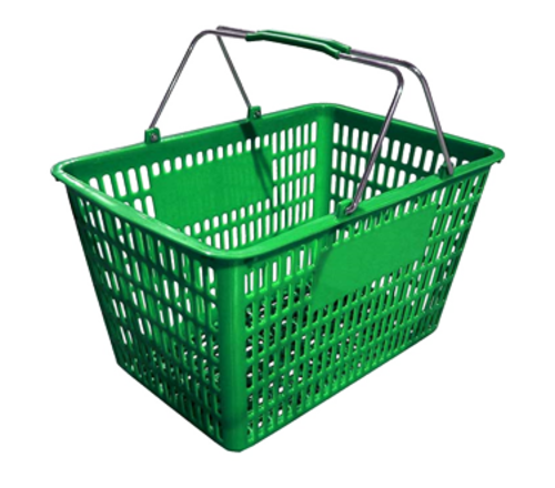 Omcan USA 13024 50 Lbs. Green Shopping Hand Basket