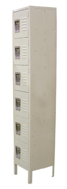 Omcan USA 13134 12"W x 18"D x 78"H Painted Steel Six Tier Locker