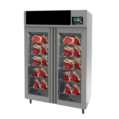 Omcan USA 41187 58"W Stainless Steel Maturmeat 200 Meat Aging Cabinet - 220 Volts