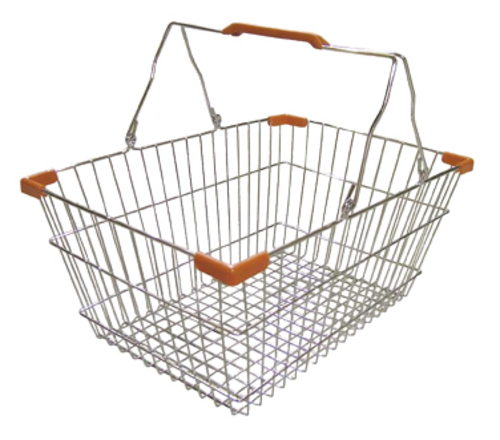 Omcan USA 13022 50 Lbs. Chrome Shopping Hand Basket