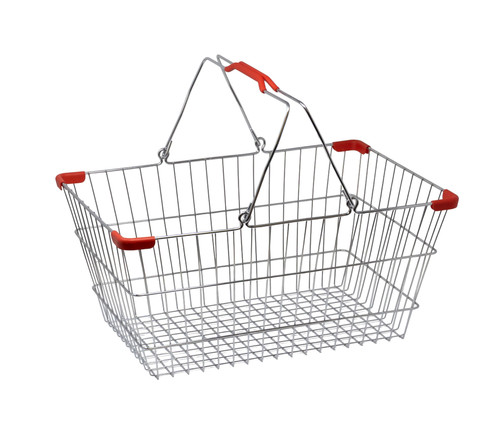 Omcan USA 13022 50 Lbs. Chrome Shopping Hand Basket