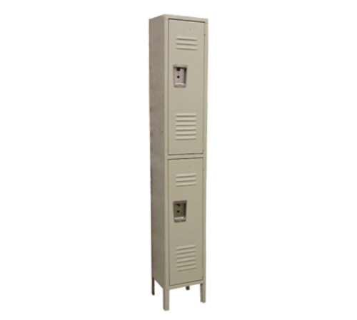 Omcan USA 13126 12"W x 18"D x 78"H Painted Steel Two Tier Locker