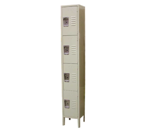 Omcan USA 13130 12"W x 18"D x 78"H Painted Steel Four Tier Locker