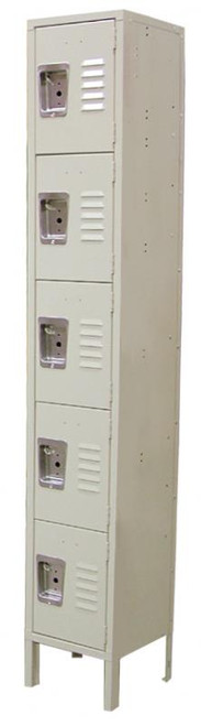 Omcan USA 13132 12"W x 18"D x 78"H Painted Steel Five Tier Locker