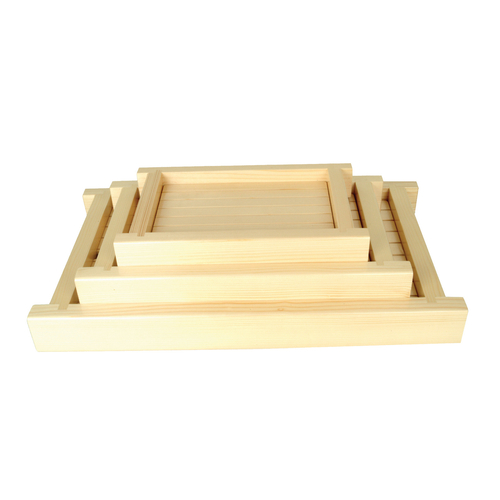 Thunder Group Y-15 Shiraki 21.5" W Wood Shushi Serving Tray
