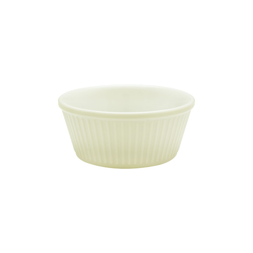 Thunder Group ML533B1 3.5 Oz. Bone Melamine Round Fluted Ramekin
