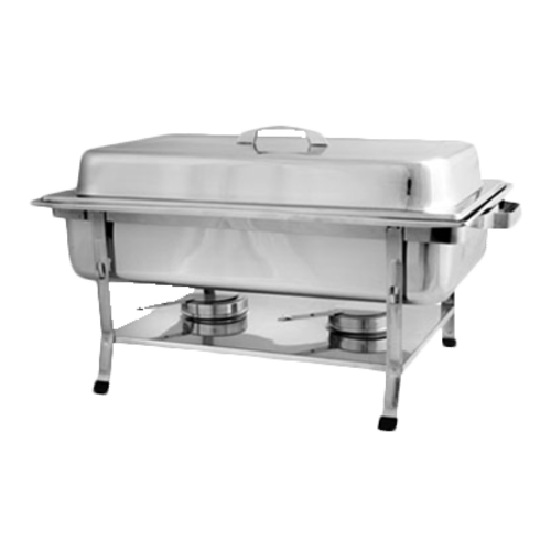 Thunder Group SLRCF002 8 Qt. Stainless Steel Welded Frame Full Size Rectangular Chafer